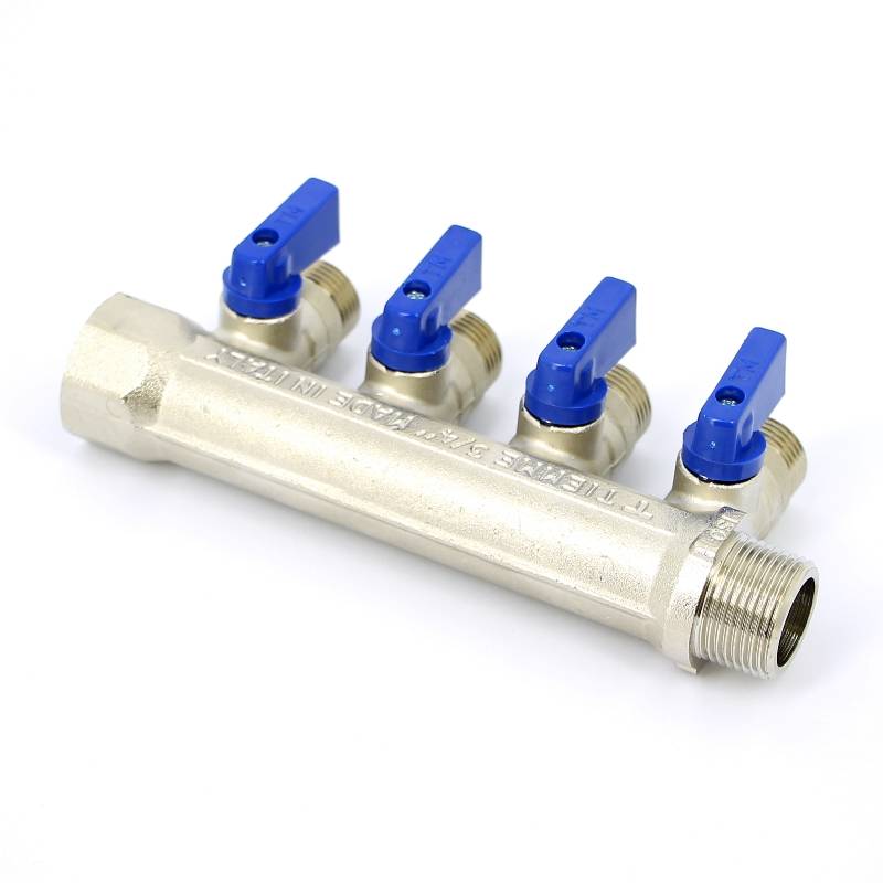 Коллектор с шаровыми кранами Tiemme 3/4х1/2 4 выхода 36 мм 1820049