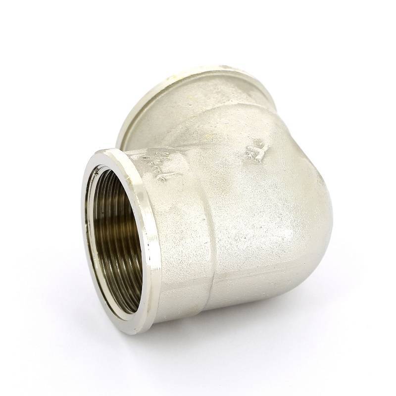 Угольник латунный никелированный Tiemme 1 1/2х1/2 ВР-ВР 1500412