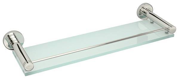 Полка стеклянная с ограничителем Сунержа Каньон 400x142x58 мм золото 03-3004-0400