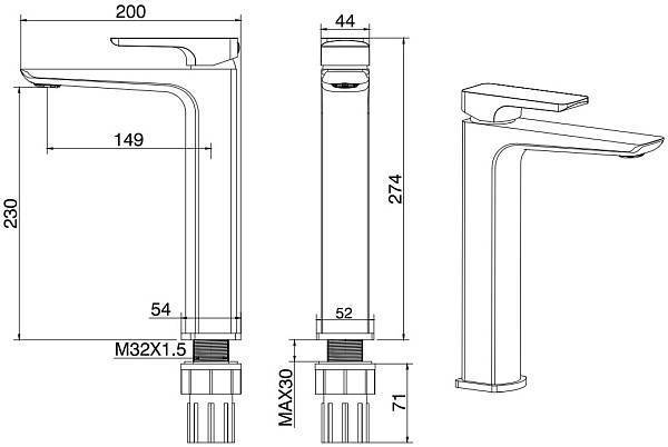 Смеситель для раковины Allen Brau Infinity излив 14.9 см хром 5.21002-00