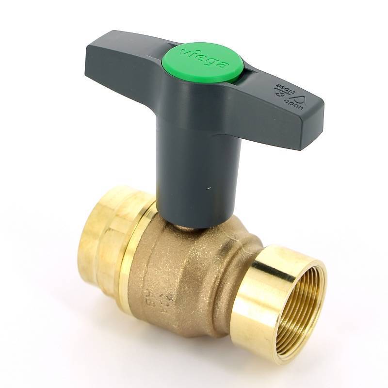 Кран шаровой Viega Easytop ВВ 1 1/2 бронза SC-Contur Т-ручка 746865