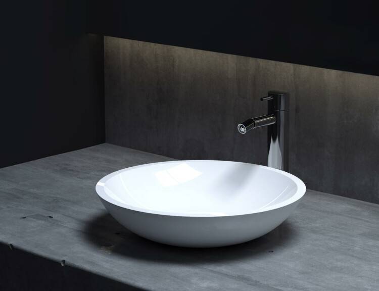 Раковина накладная Salini Callista 370x370x85 мм белый глянцевый 1101105G