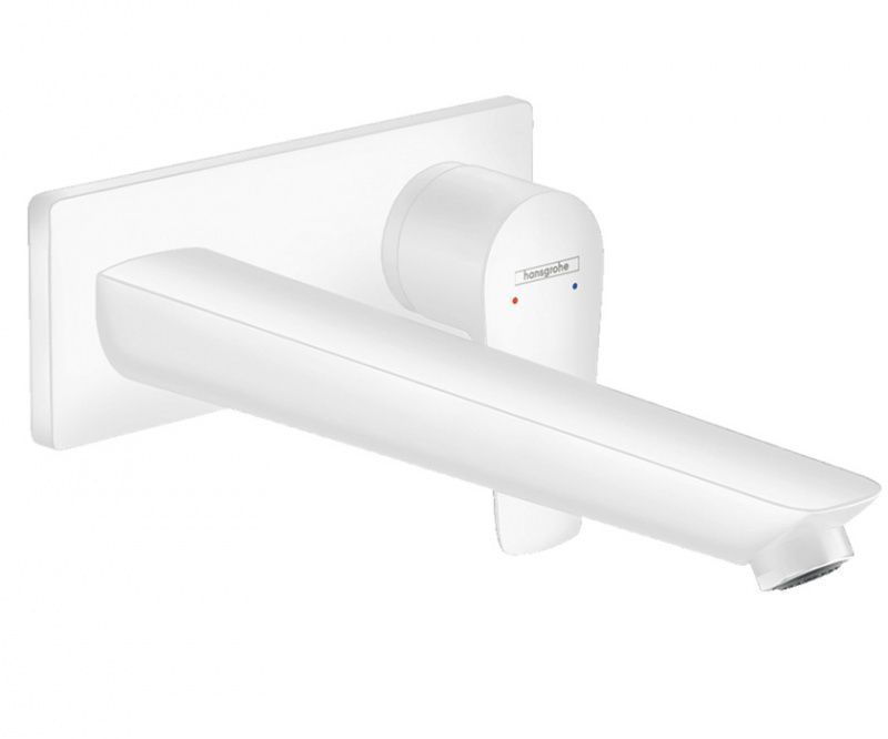 Смеситель для раковины Hansgrohe Talis E настенный скрытого монтажа излив 225 мм матовый белый 71734700