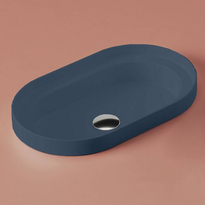 Раковина накладная Artceram FUORI SCALA 583x363x130 мм Blue notte TFL033 36 00