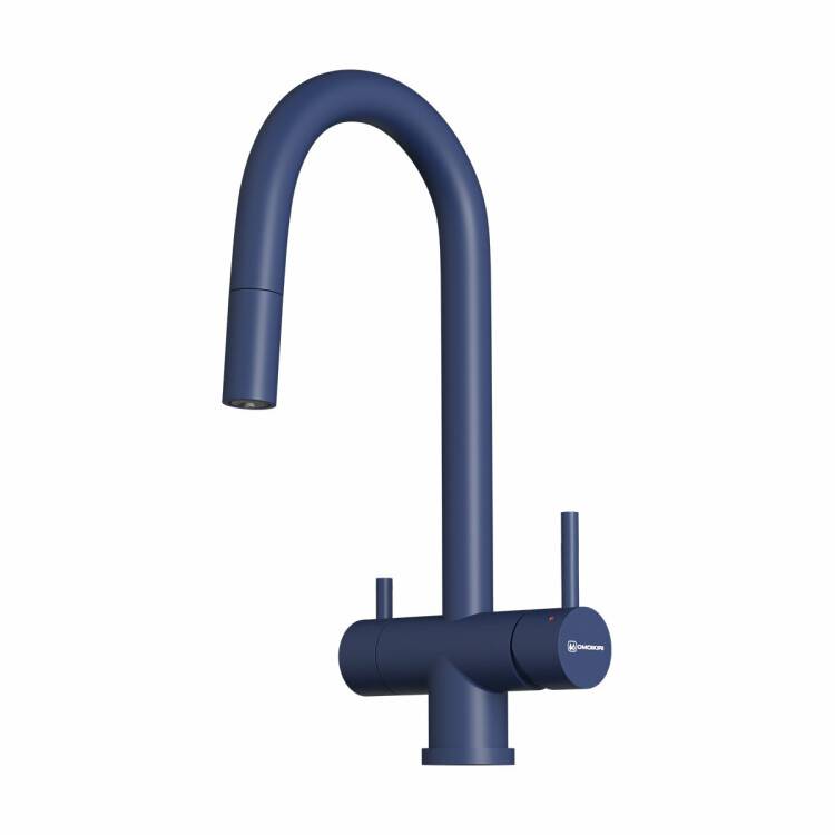 Смеситель для кухни OMOIKIRI Akita-S однорычажный с вытяжным изливом и каналом для фильтра Indigo blue 4994438