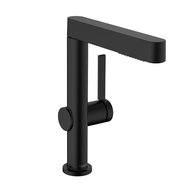 Смеситель для раковины Hansgrohe Finoris 160 на 3 отверстия черный матовый 76063670