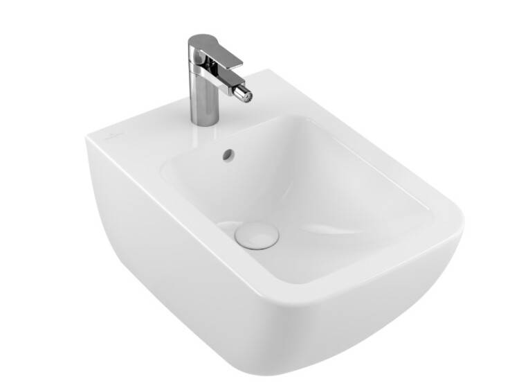 Биде подвесное Villeroy & Boch Venticello 375х560х285 мм CeramicPlus альпийский белый 441100R1