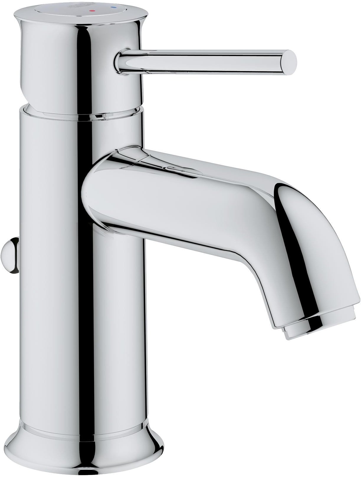 Смеситель для раковины GROHE BauClassic с донным клапаном хром 23161000