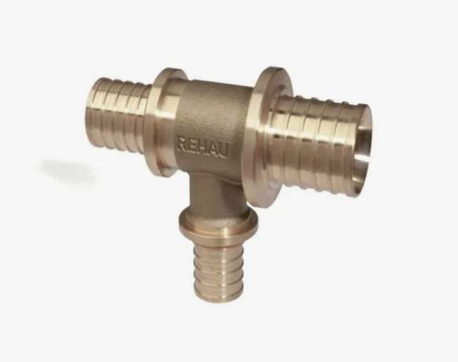 Тройник REHAU RAUTITAN RX+ 32-32-20 бронза 14570743001
