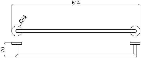 Полотенцедержатель Allen Brau Priority черный 6.31011-31