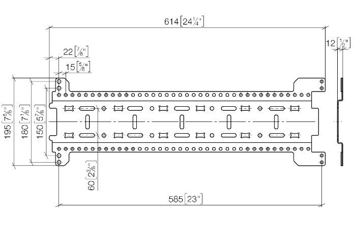 Комплект монтажных шин Dornbracht xGrid 3 шт 1238097090