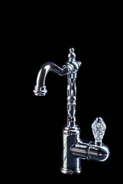 Смеситель для раковины Boheme Crystal высокий одноручковый хром 262-CRST