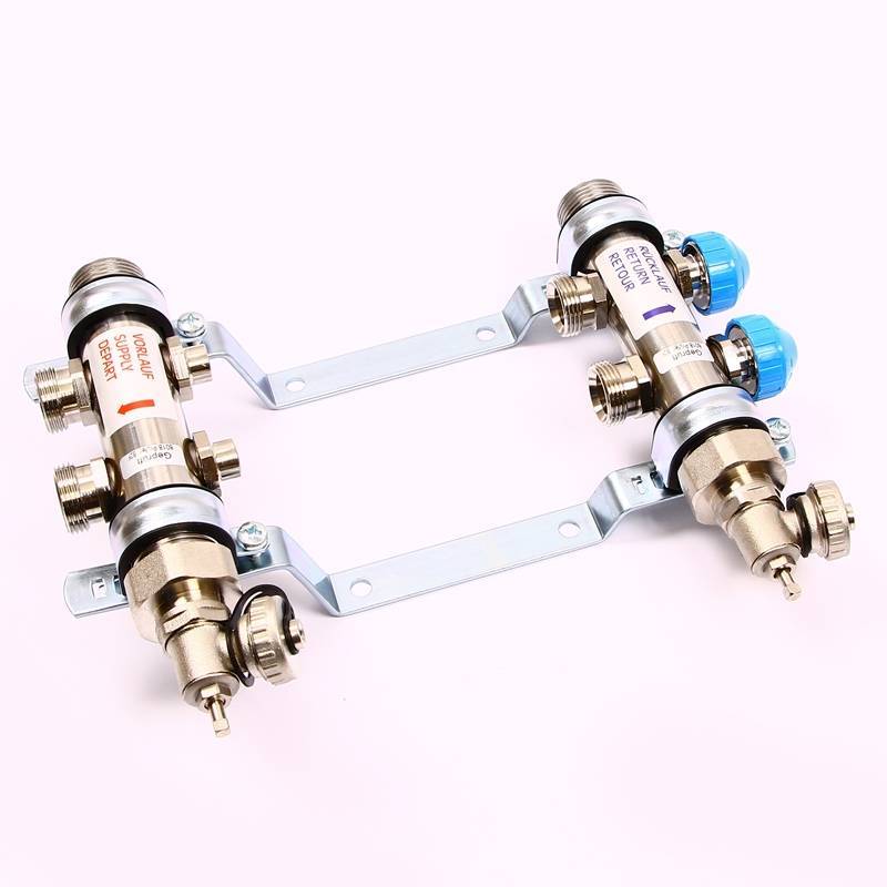 Коллекторная группа Uni-Fitt 1 x 3/4 2 выхода с балансировочными и термостатическими вентилями 456W4302