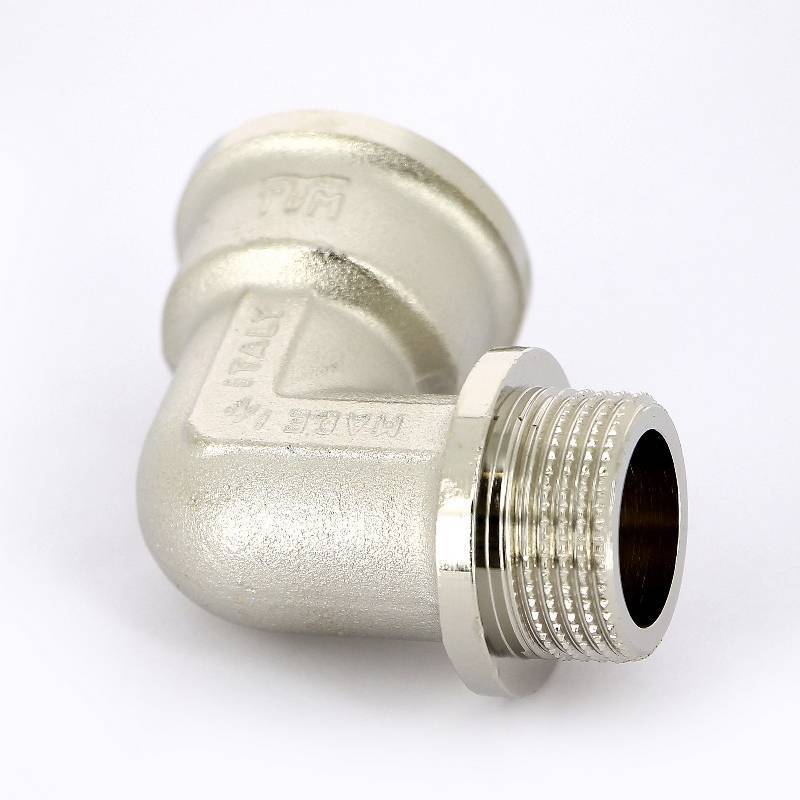 Угольник 90° НВ с упором Tiemme никелированный 1 1500291