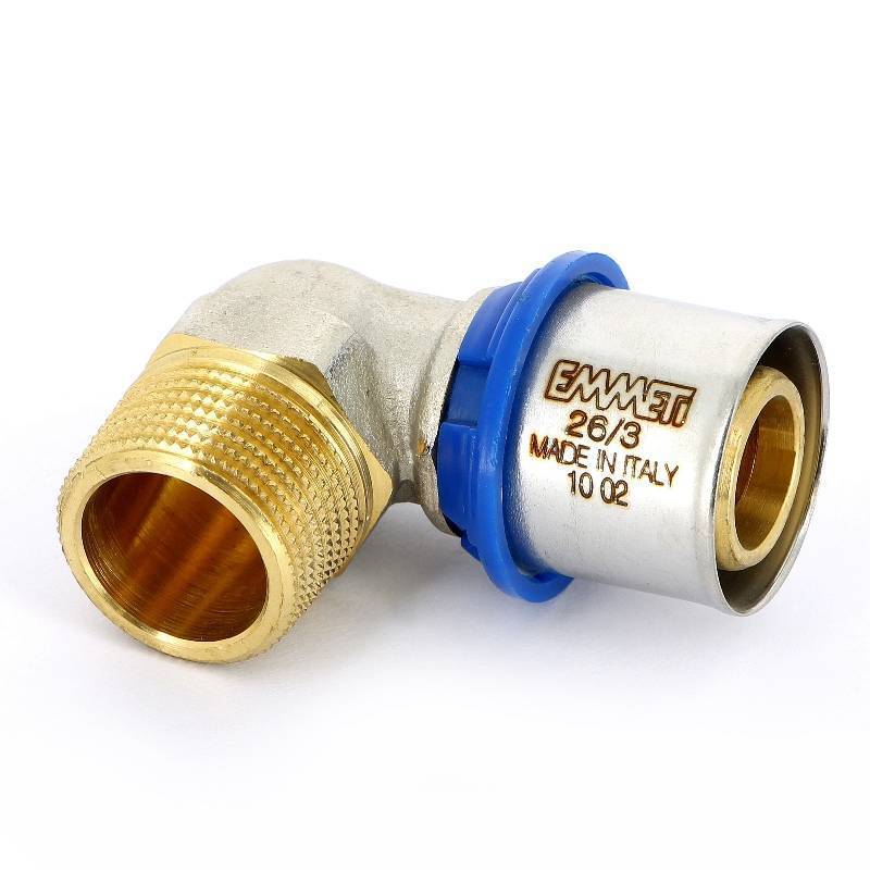 Угольник пресс с наружной резьбой Emmeti Gerapex 26 x 3/4 28101348