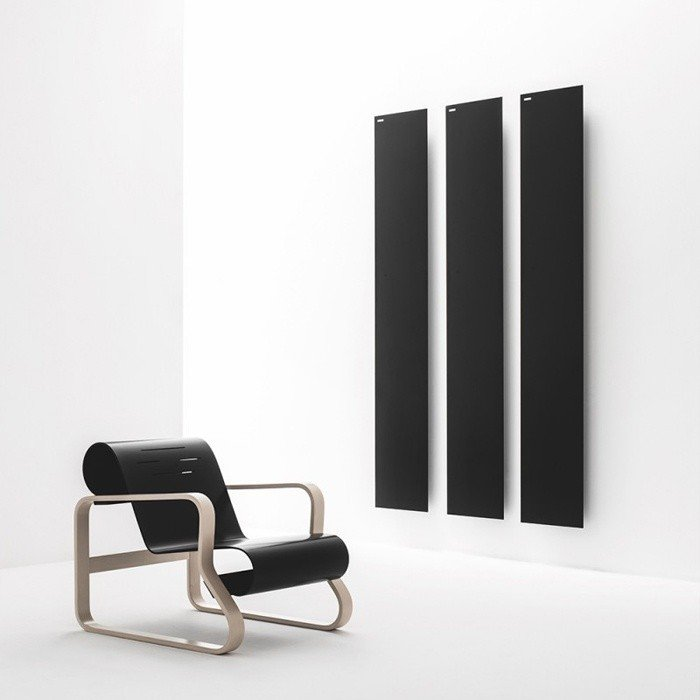 Полотенцесушитель электрический Antrax IT Tavola Liscia 350x1710 мм черный матовый ECTVLV171035BNEOP