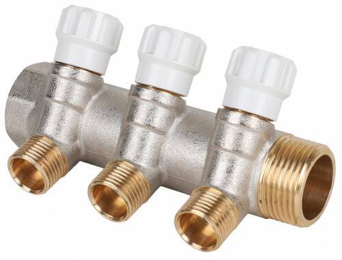 Коллектор Hogart Premium 3 выхода 1 x 1/2 EK с регулирующими вентилями MM4030604