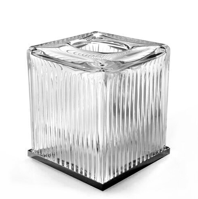 Контейнер для бумажных салфеток 3SC Elegance настольный 130x130x150 мм никель черный матовый EL71ACRCFM