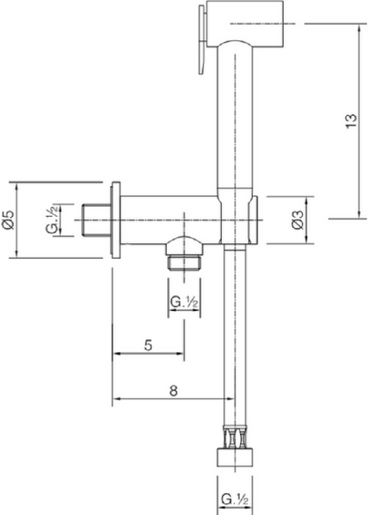 Гигиенический душ Cisal Idroscopini Chrome CY00791021