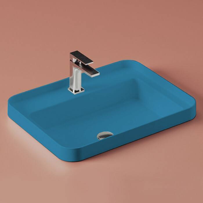 Раковина накладная Artceram FUORI SCALA 605x455x153 мм Blue avio TFL034 38 00