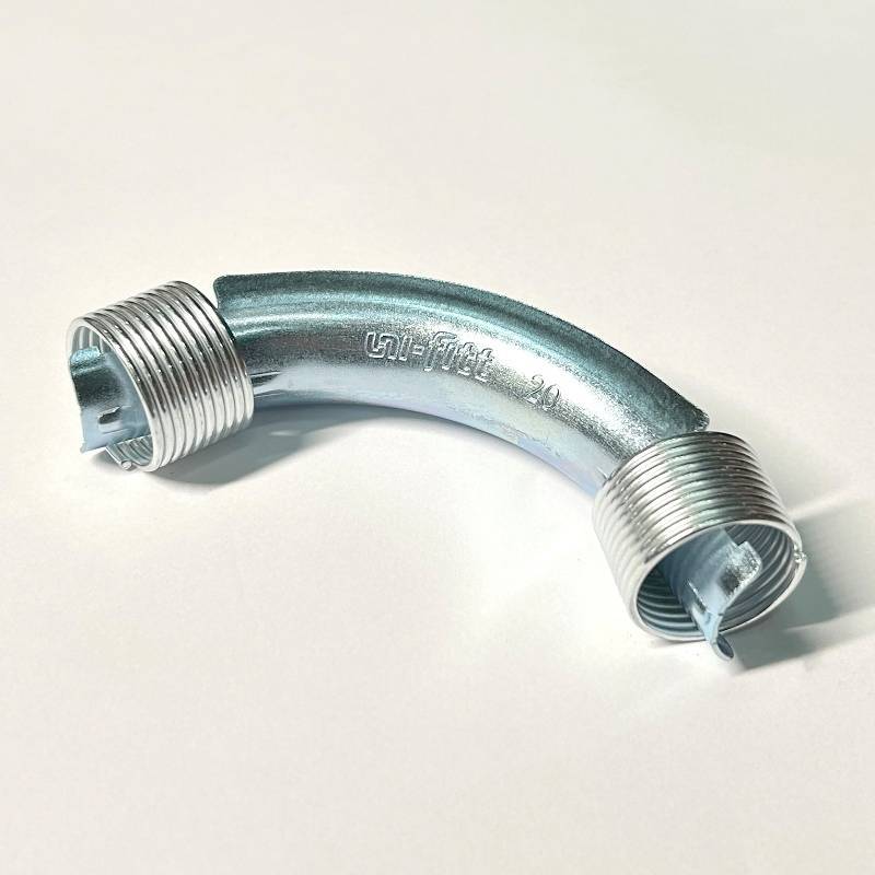 Фиксатор поворота трубы Uni-Fitt 20 мм 90° стальной с кольцами 859R2000