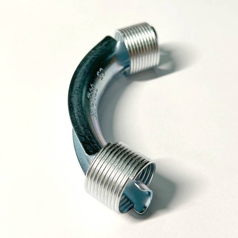 Фиксатор поворота трубы Uni-Fitt 20 мм 90° стальной с кольцами 859R2000