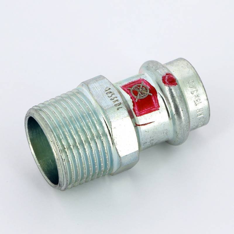 Муфта переходная пресс-Н Viega Prestabo оцинкованная сталь 18х3/4 559021