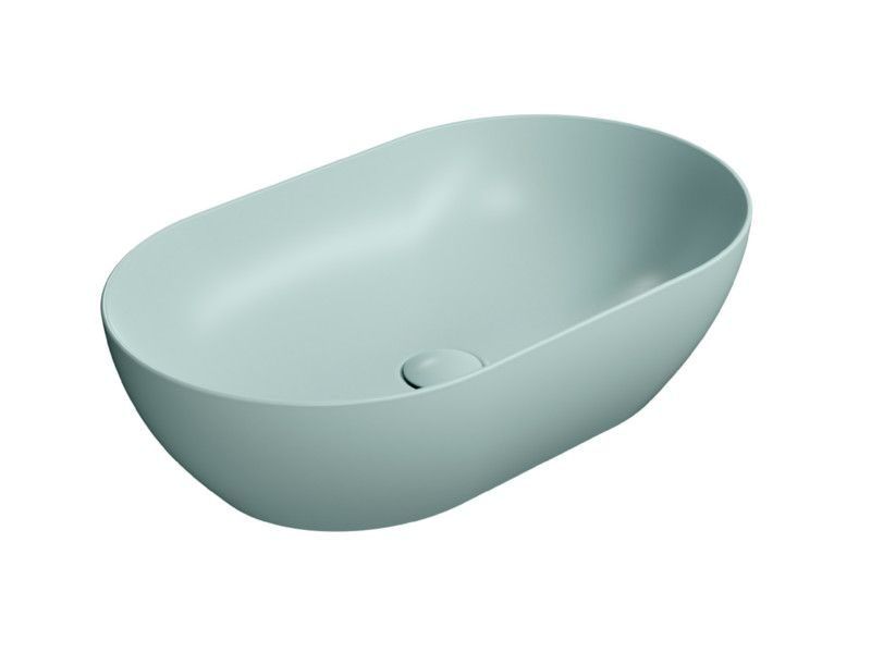 Раковина накладная GSI 60x37 см Ghiaccio matt 883415
