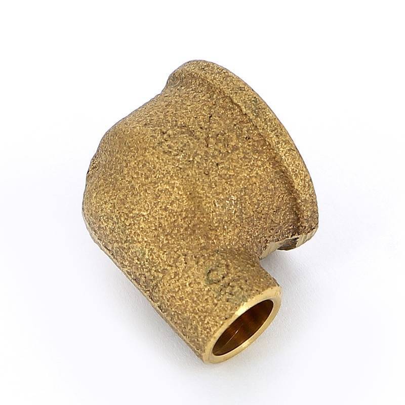 Угол бронзовый 90 градусов под пайку IBP 10 мм х 1/2 ВР 4090G 10x1/2