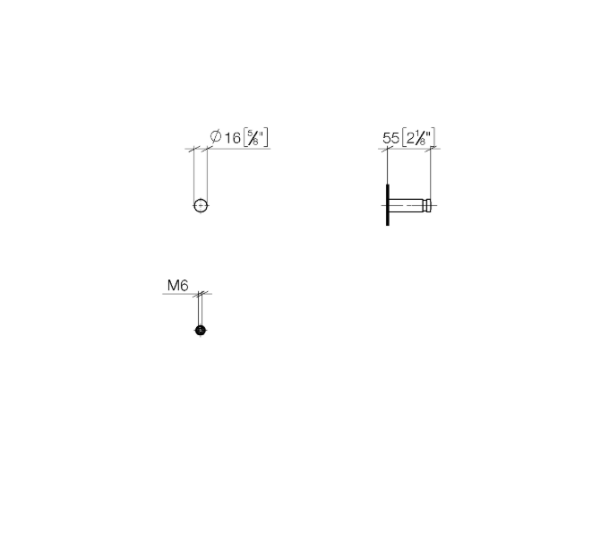 Крючок Dornbracht одинарный 16x55x16 мм хром сатинированный 83251220-93