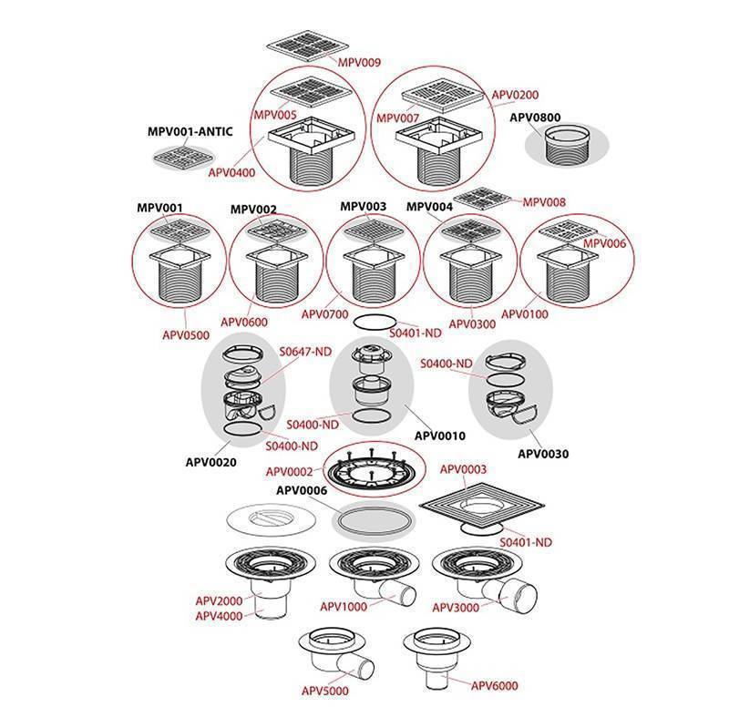 Трап для душа Alca 105х105 мм боковой выпуск 50 мм комбинированный затвор APV1324