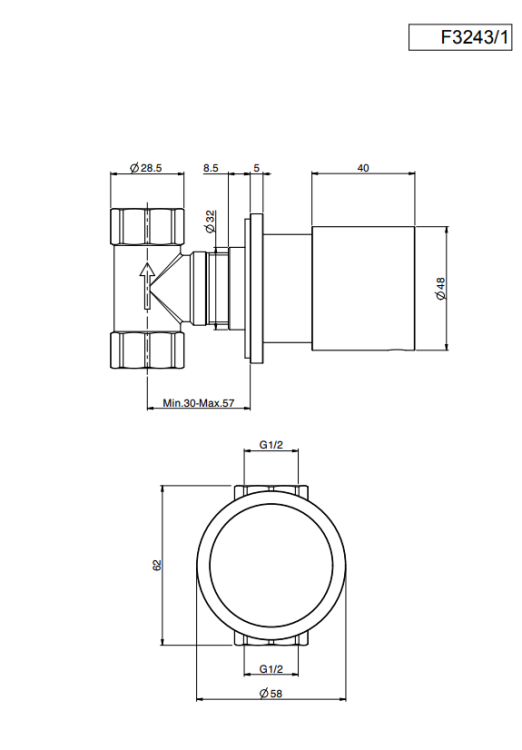 Вентиль запорный Fima Carlo Frattini Flo брашированный никель F32431SN