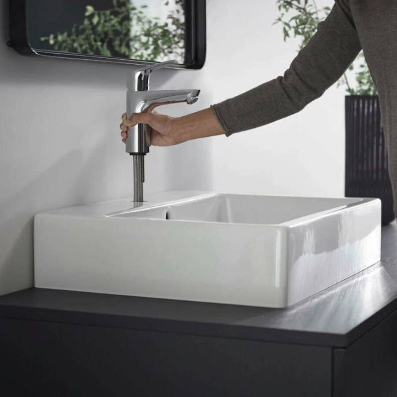 Смеситель для раковины Hansgrohe Focus 100 со сливным гарнитуром хром 31607000