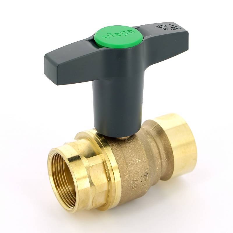 Кран шаровой Viega Easytop ВВ 1 1/2 бронза SC-Contur Т-ручка 746865