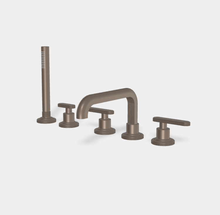 Смеситель для ванны и душа Fima Carlo Frattini Park Lane на борт ванны Brushed Moka Bronze PVD F1324KS