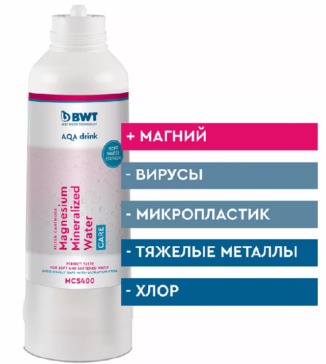 Картридж BWT AQA drink Magnesium Mineralized Water Care MCS400 125258689