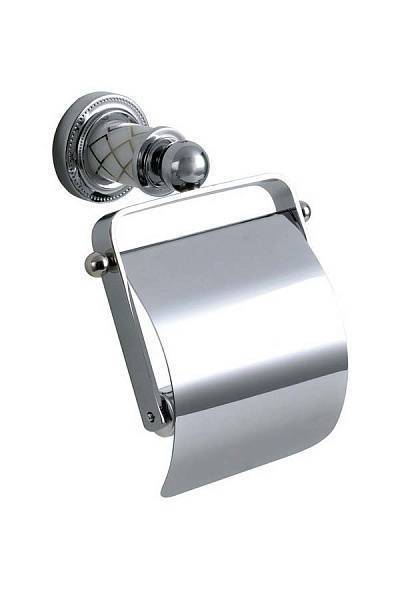 Держатель туалетной бумаги подвесной Boheme Murano с крышкой хром 10901-W-CR