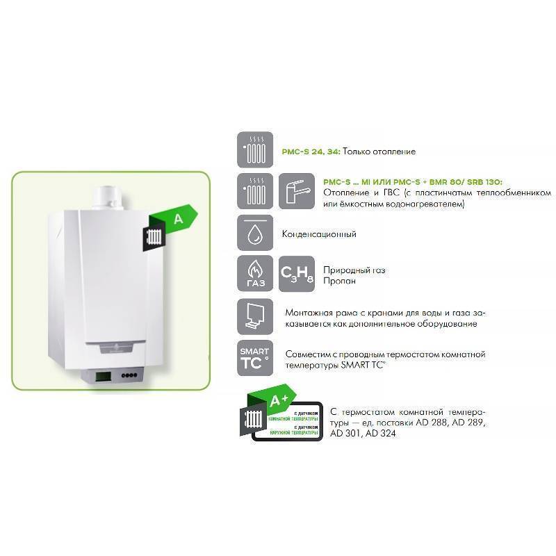 Котел газовый конденсационный De Dietrich NANEO S PMC-S 34 одноконтурный 34.7 кВт 7716640