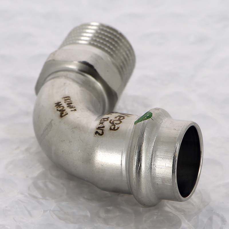 Угол пресс-Н нержавеющая сталь Viega Sanpress Inox 18x1/2 436902