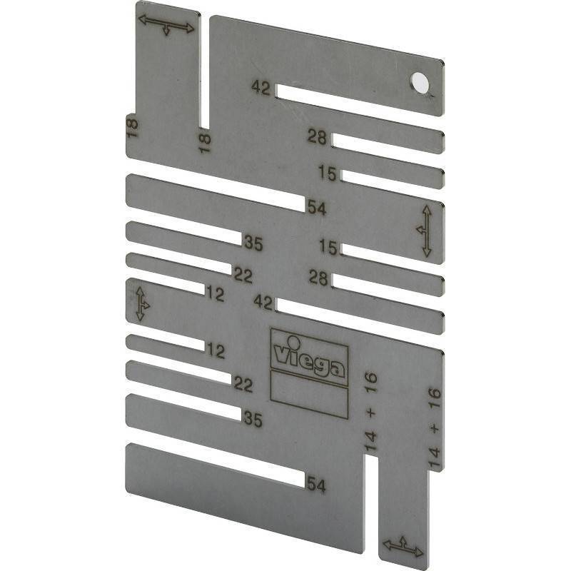 Шаблон Viega для маркировки глубины посадки металлических труб 12-54 мм 625085