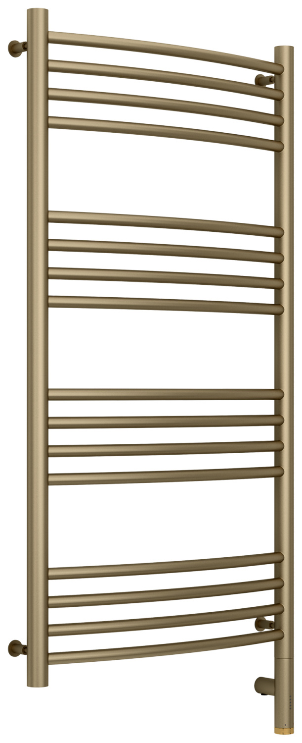 Полотенцесушитель электрический Сунержа Богема 3.0 выгнутая 532x1124 мм правый золотой шелк матовый 32-5803-1050