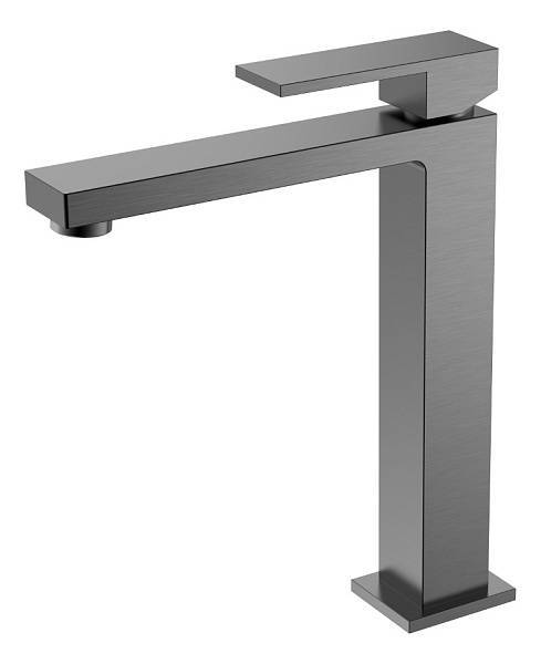 Смеситель для раковины высокий Boheme Qubic графит матовый 472-GM
