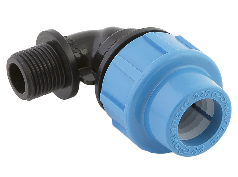 Отвод ПНД ДЖИЛЕКС 20х1/2 наружная резьба 1027351