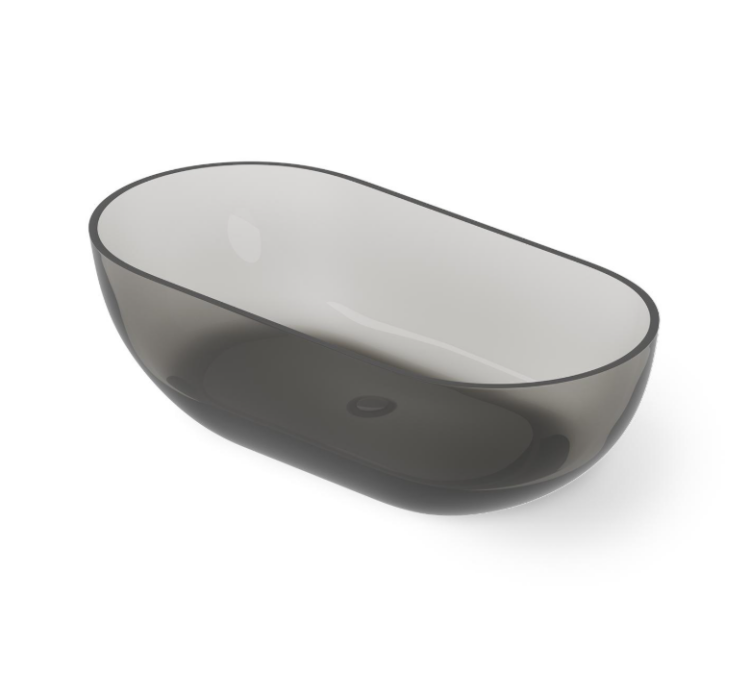 Ванна, DEA Design, Shadow, шгв 1780-880-520, цвет-Smoky Black (дымчато-черный)