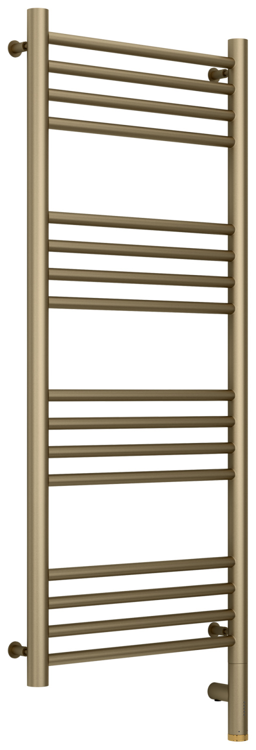 Полотенцесушитель электрический Сунержа Богема 3.0 прямая 432x1124 мм правый матовый золотой шелк 32-5805-1040