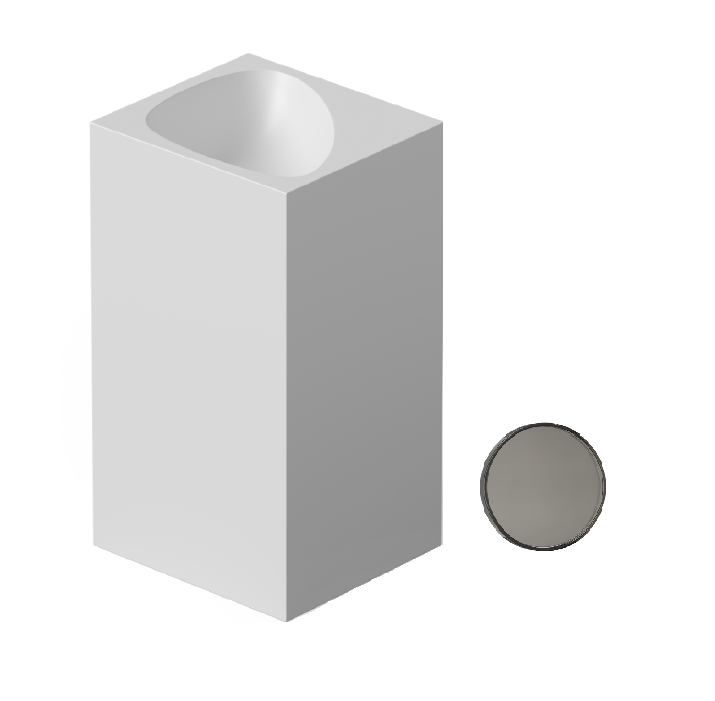 Раковина напольная DEA Design Pedestal Basin 495x455x880 мм Smoky Black DD2024495R4