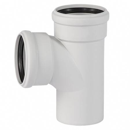 Тройник Ostendorf Skolan Safe SKEA 87° 125/125 мм RAL 7035 336400