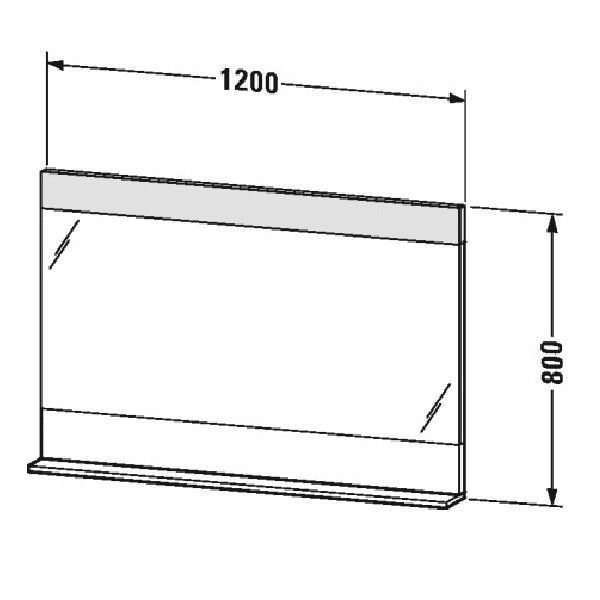Зеркало Duravit Vero 1200x800 мм серо-коричневый VE751409191