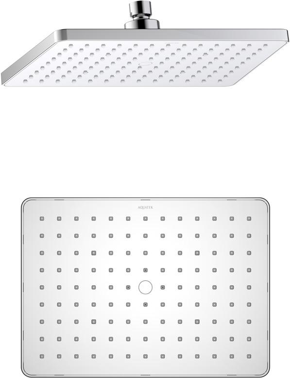 Верхний душ прямоугольный Aquanet 260x188x68 мм хром AQ2087CR