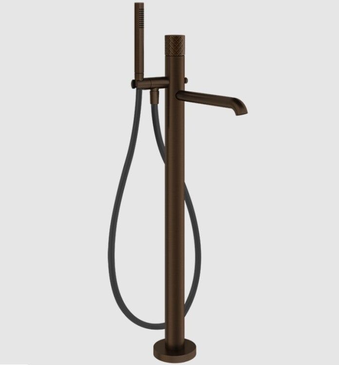 Смеситель для ванны и душа, Gessi, Habito Intreccio, напольный, цвет-Dark Bronze